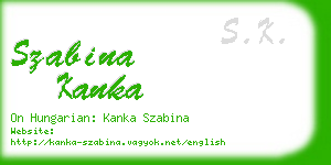 szabina kanka business card